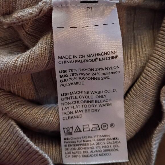 WHBM Neutral Cocoon Dolman Knit Top Medium V Neck Oversized Minimalist Capsule - Picture 6 of 11